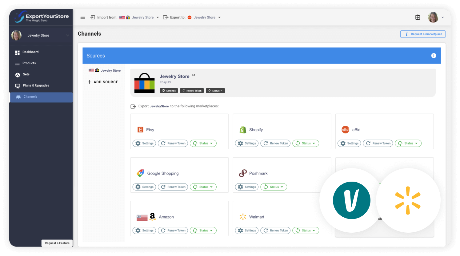 sell Vinted products on Walmart