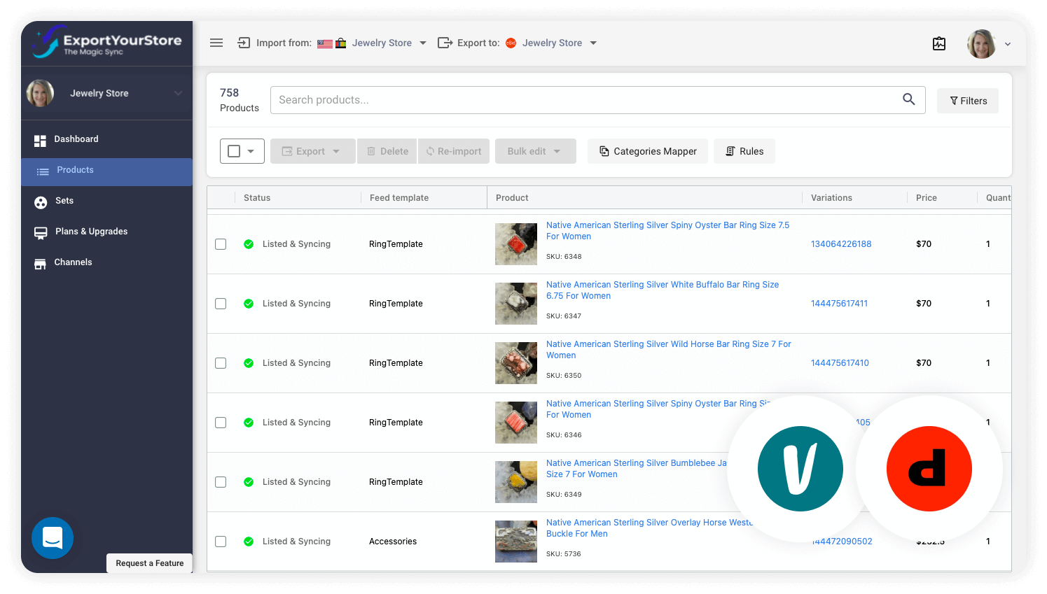 sell Vinted products on Depop