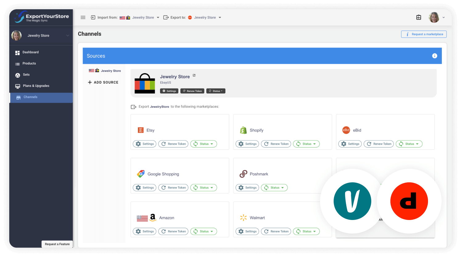 sell Vinted products on Depop