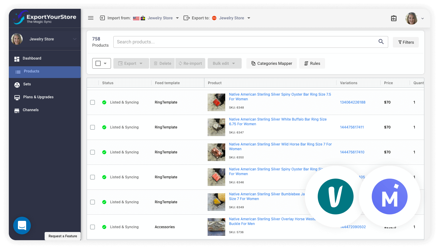 sell Vinted products on Mercari