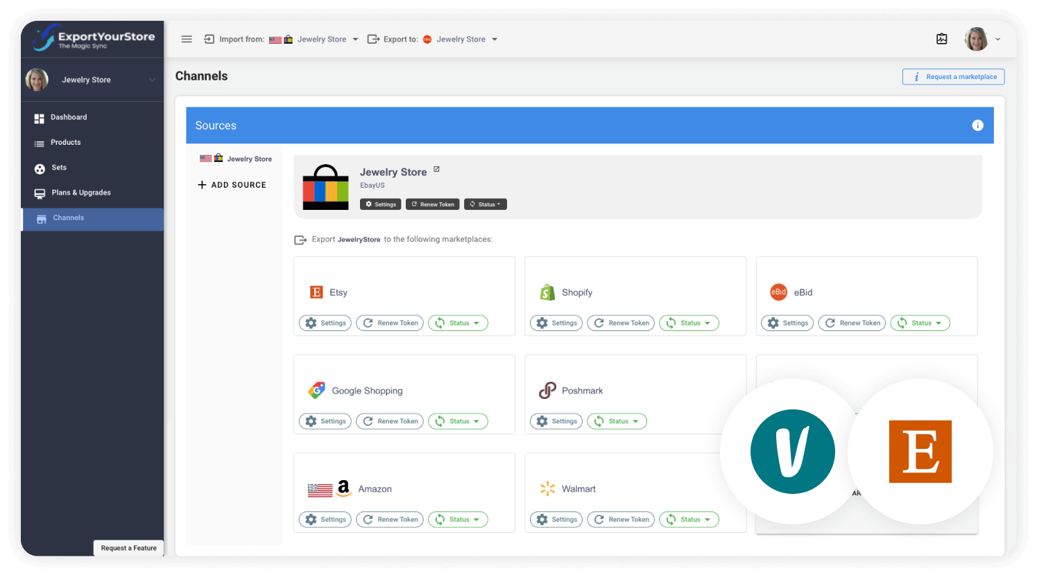 sell Vinted products on Etsy