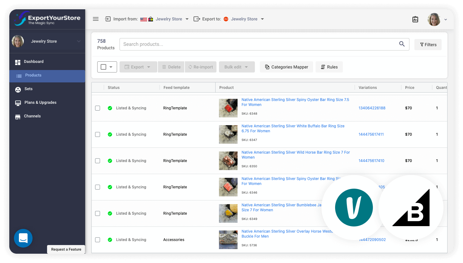 sell Vinted products on BigCommerce