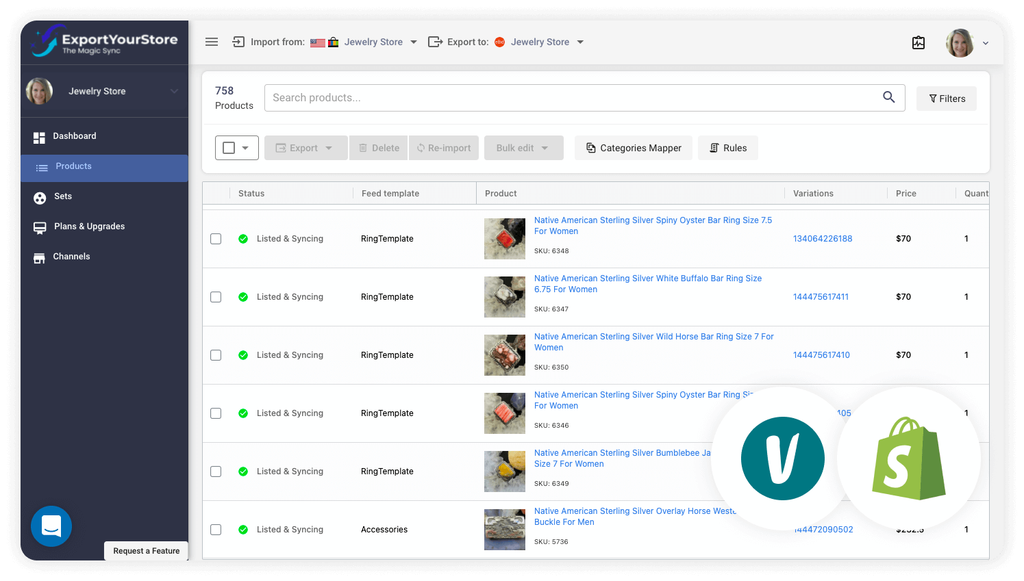 sell Vinted products on Shopify