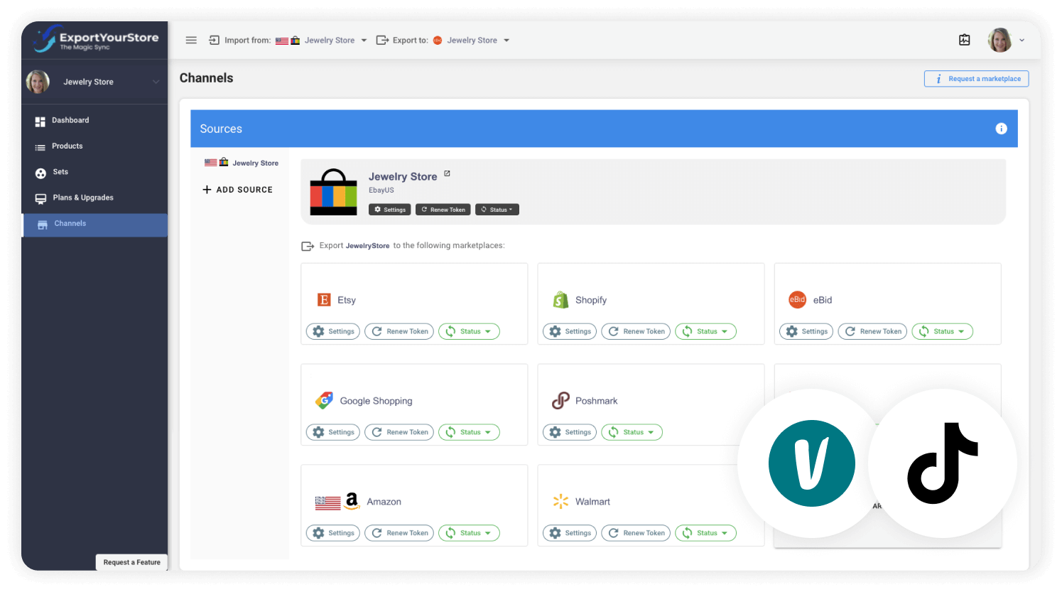 sell Vinted products on TikTok