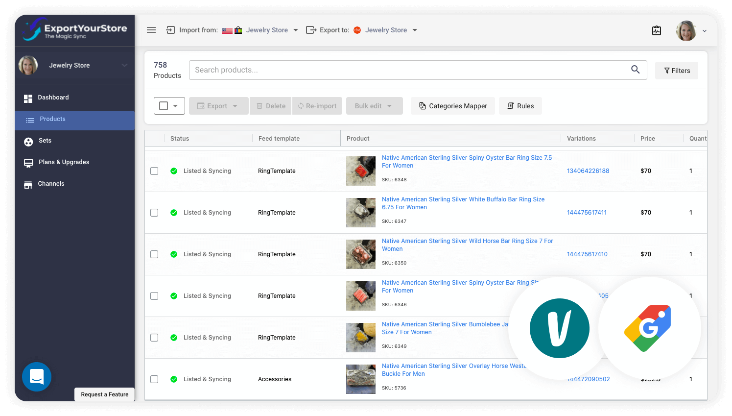 sell Vinted products on Google Shopping
