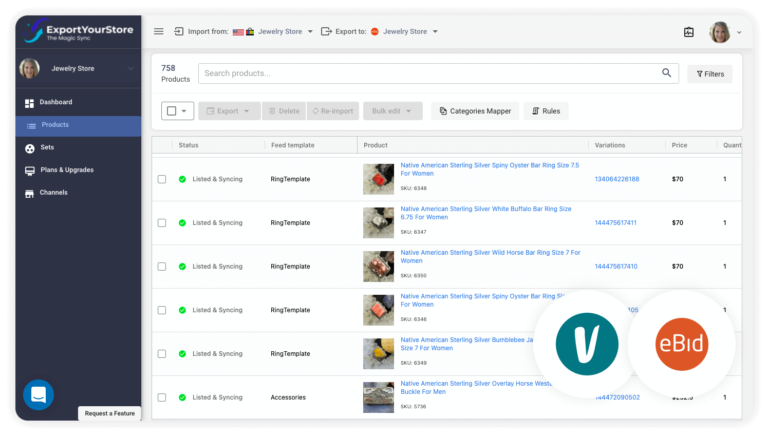 sell Vinted products on eBid
