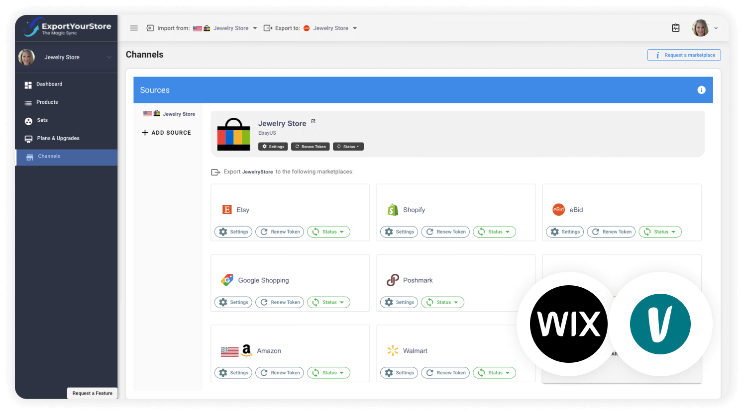 sell Wix products on Vinted