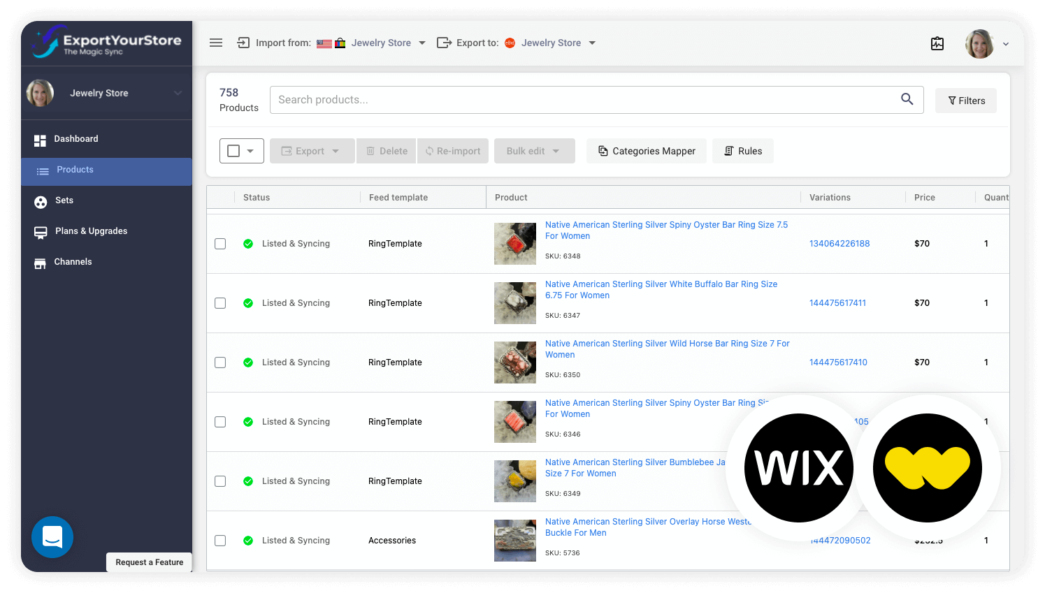 sell Wix products on Whatnot