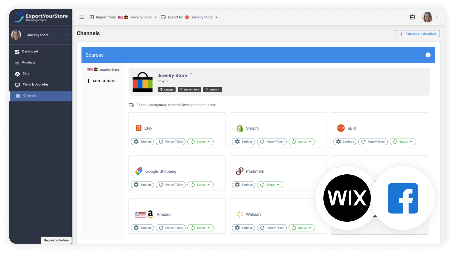 sell Wix products on Facebook