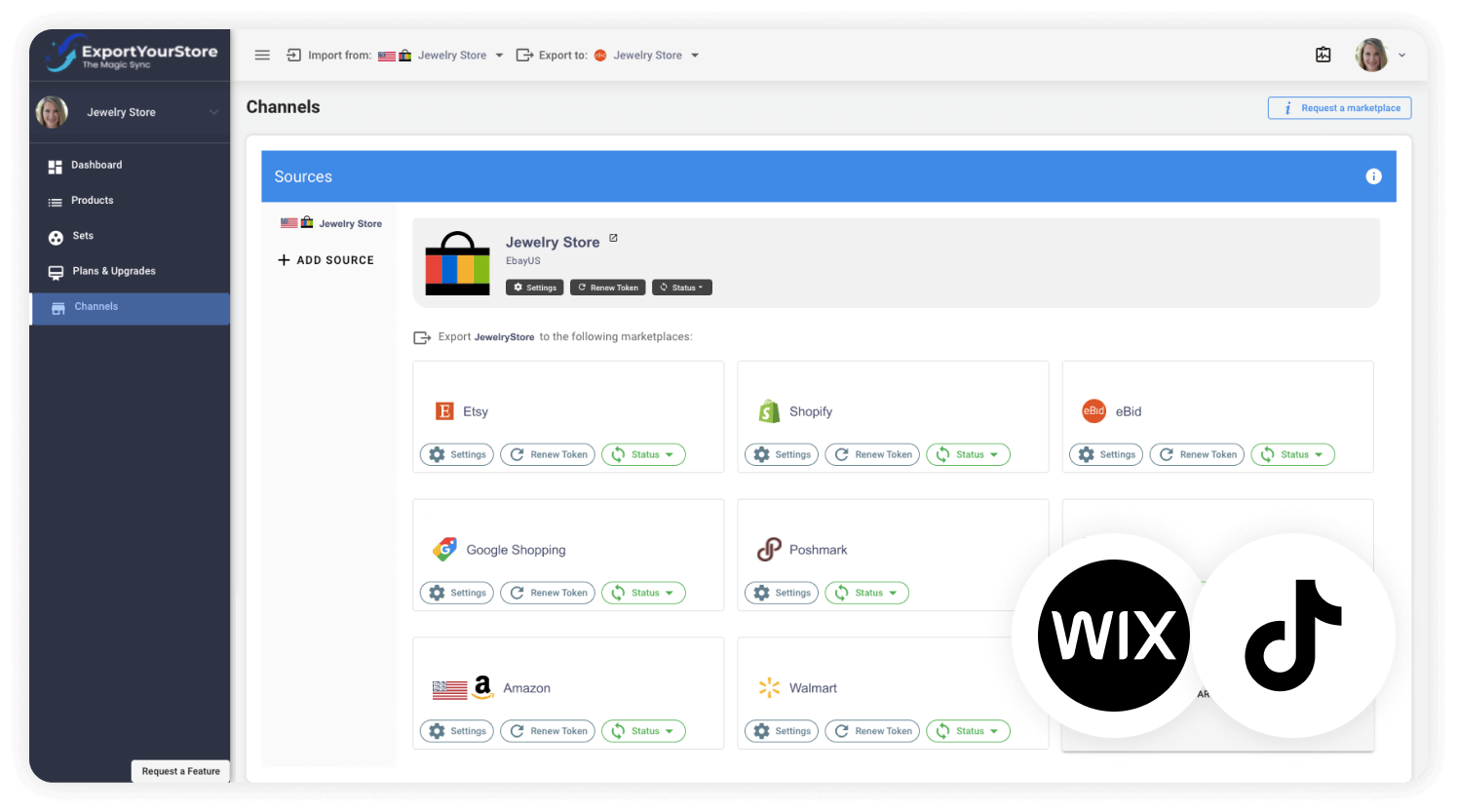 sell Wix products on TikTok