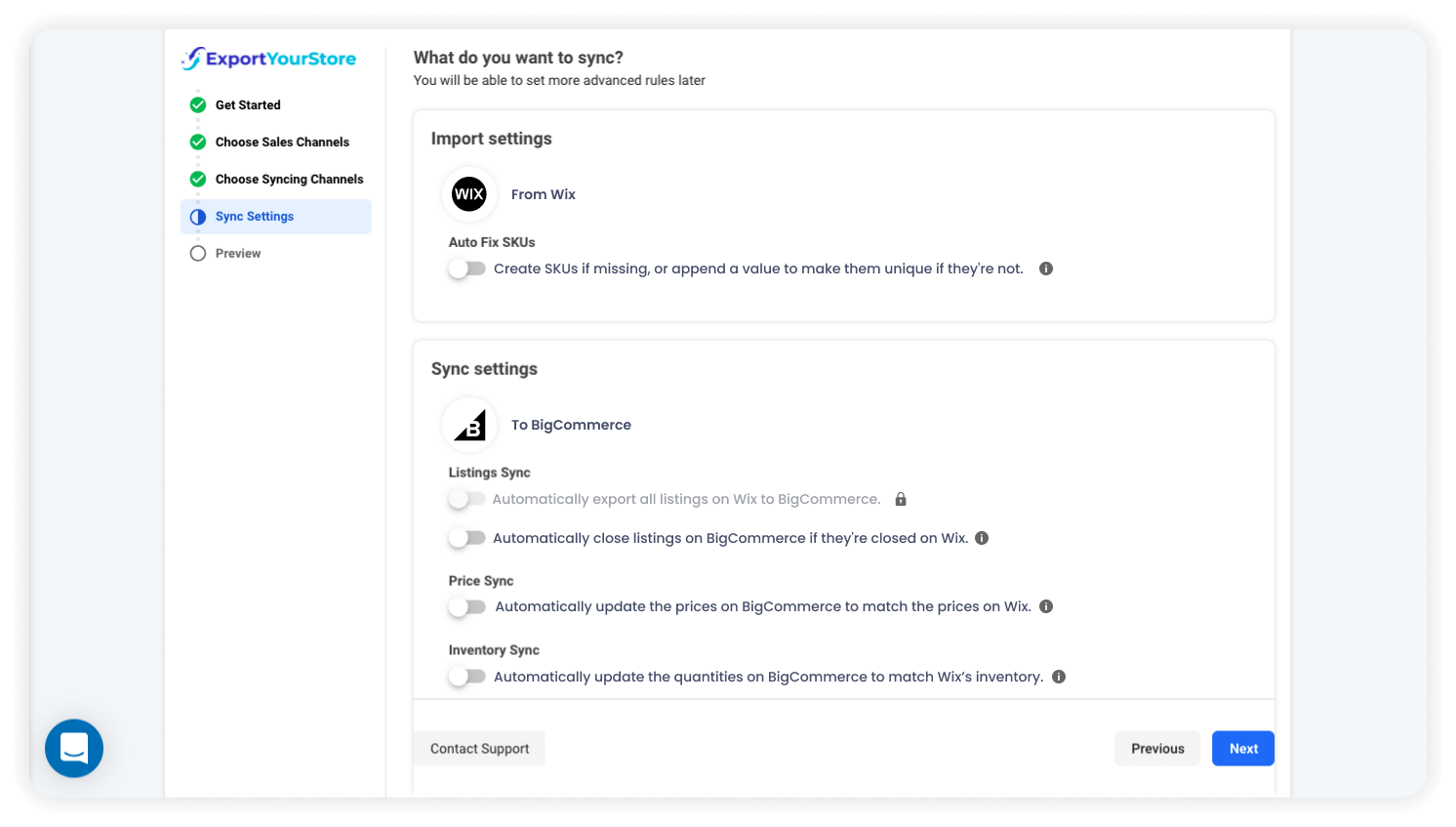 sell Wix products on BigCommerce