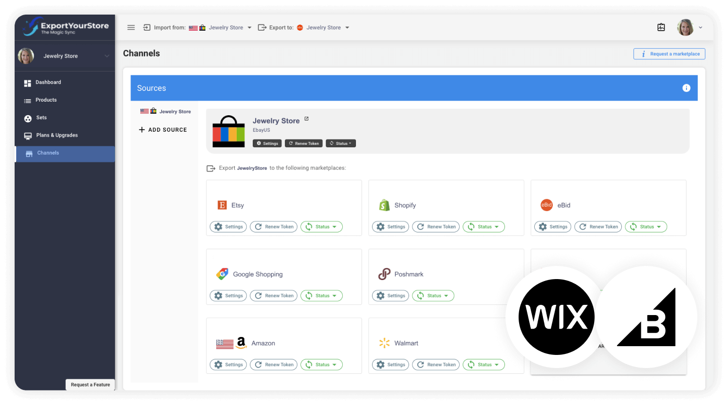 sell Wix products on BigCommerce