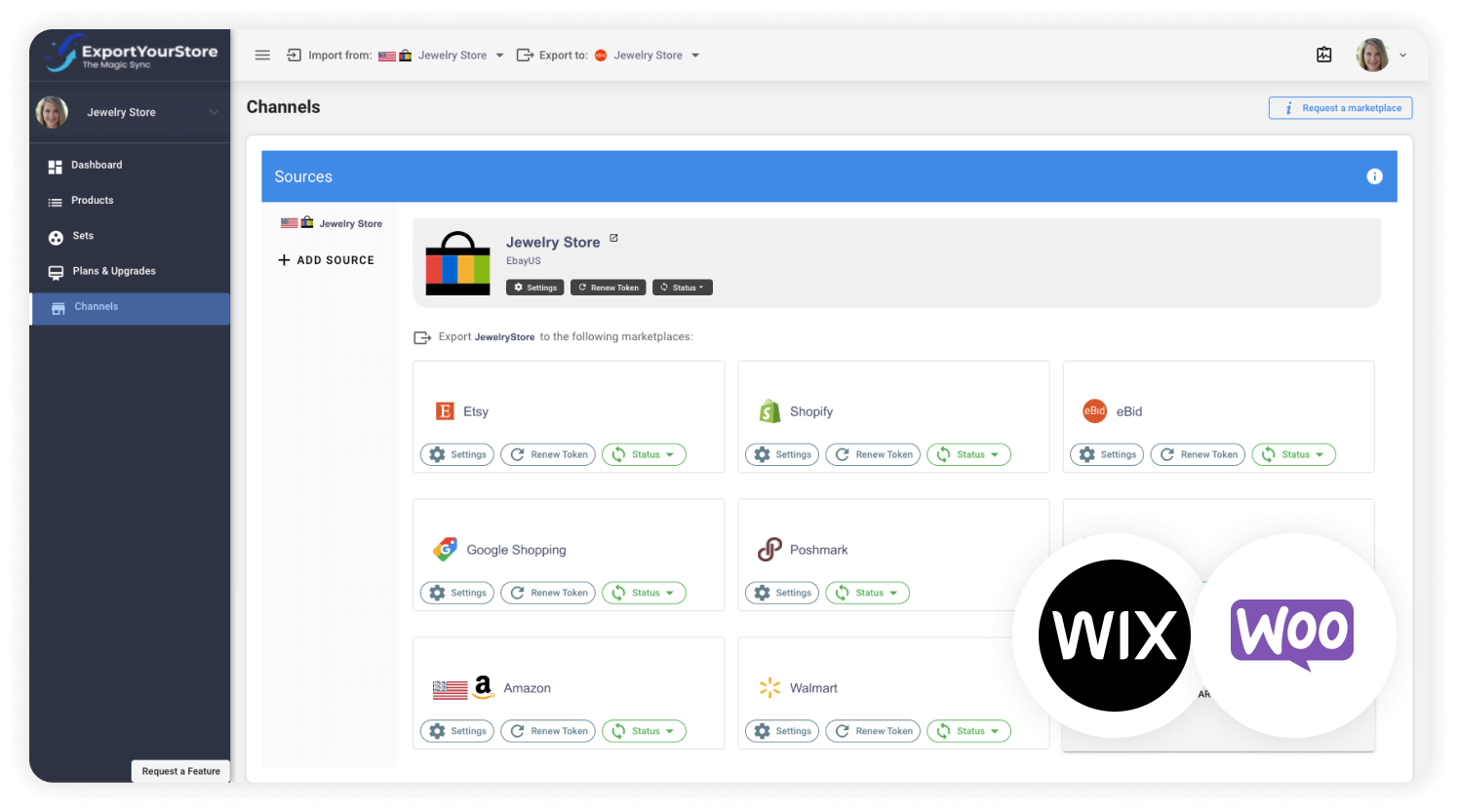 sell Wix products on WooCommerce