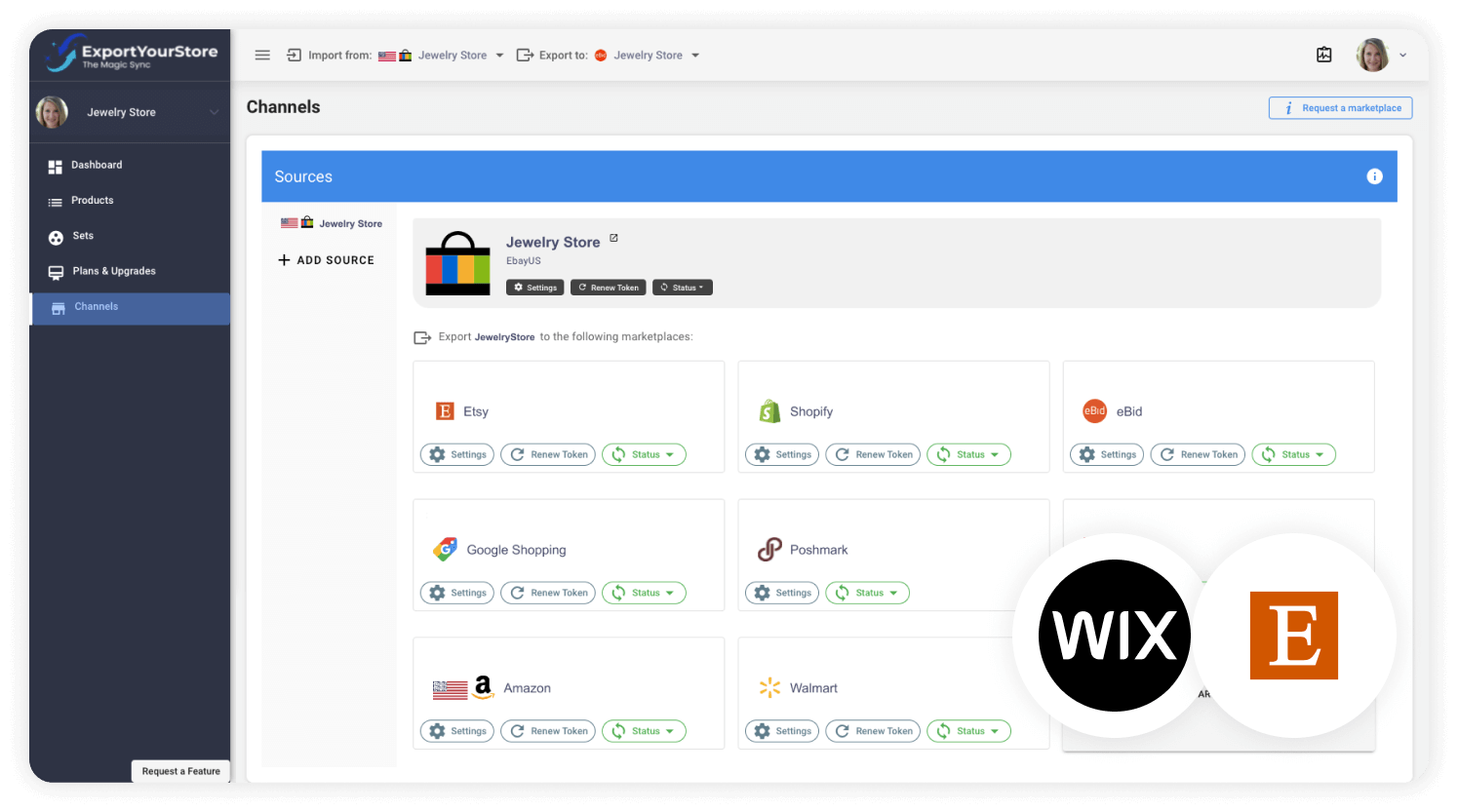 sell Wix products on Etsy