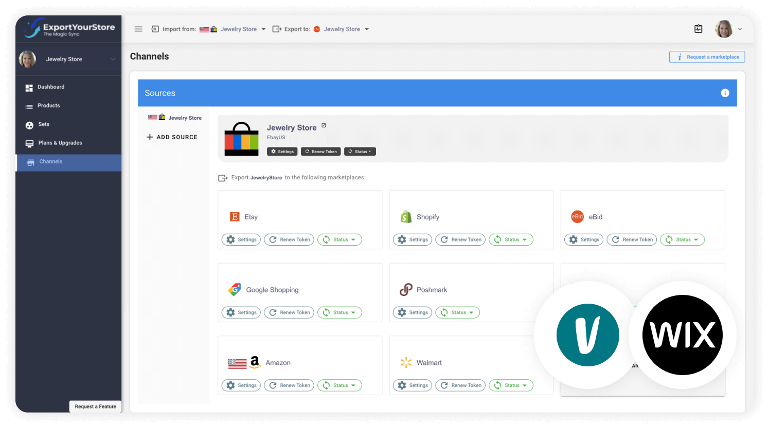 sell Vinted products on Wix