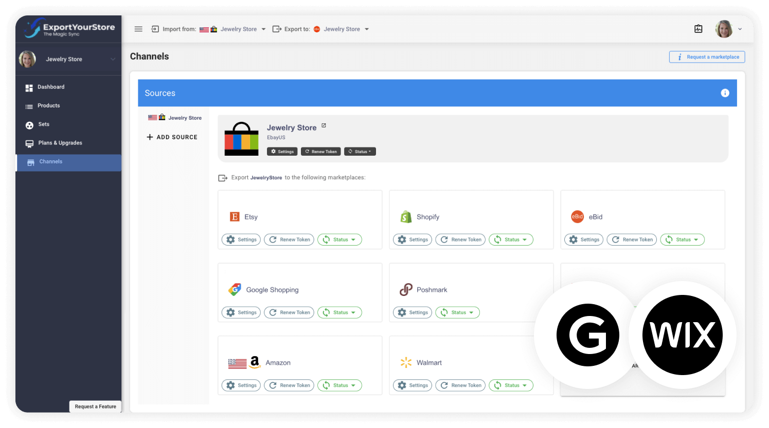 sell Grailed products on Wix