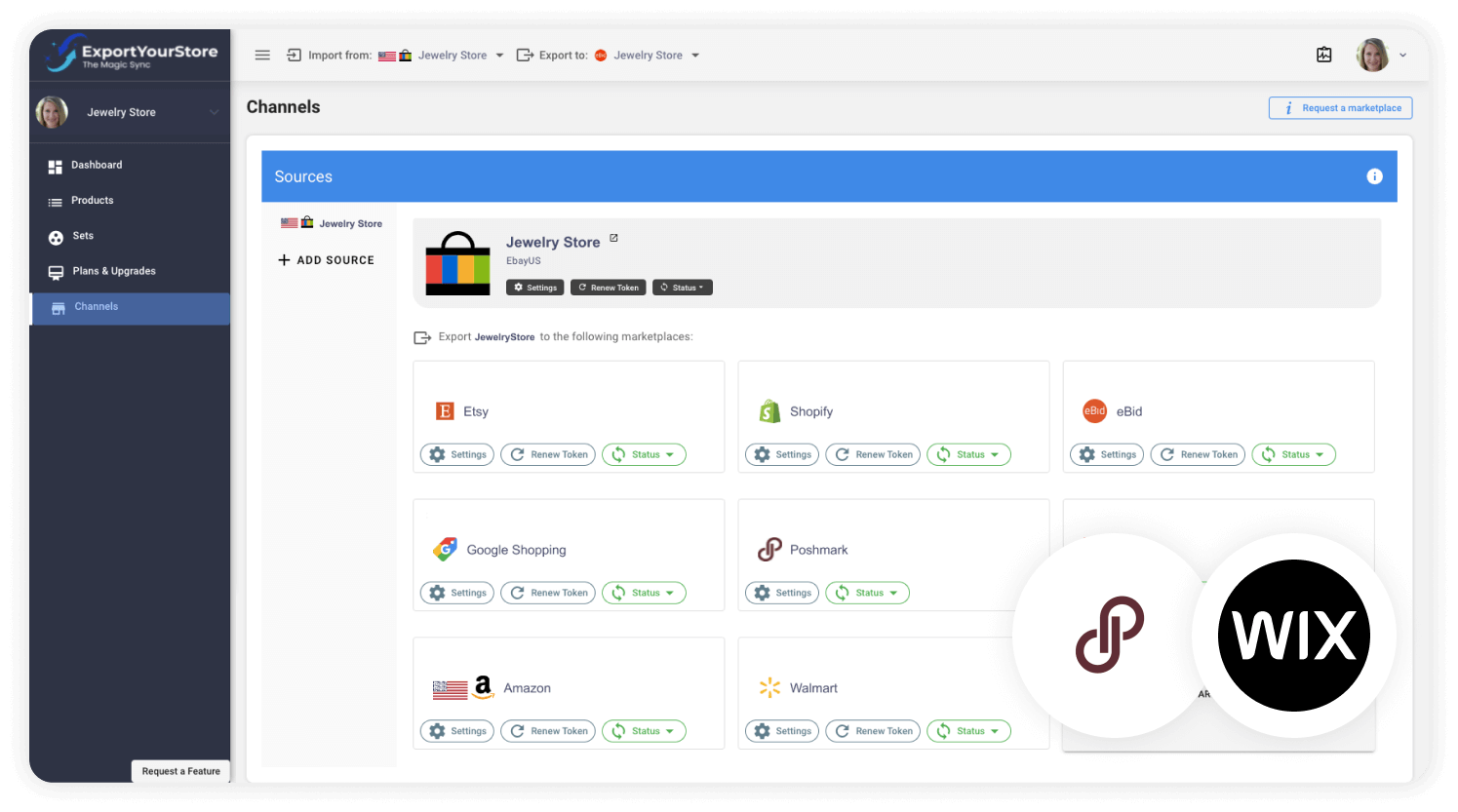 sell Poshmark products on Wix