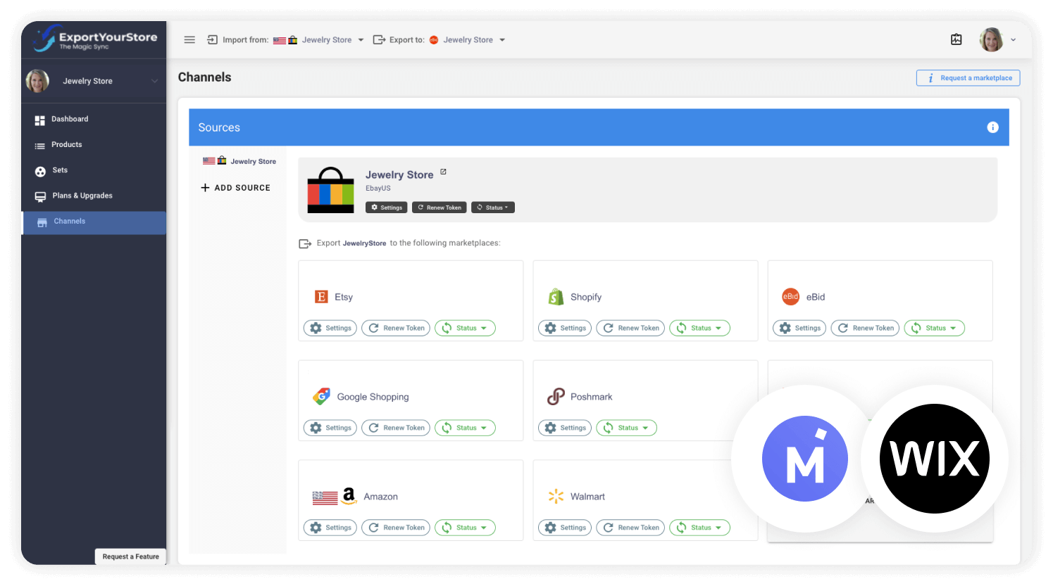 sell Mercari products on Wix