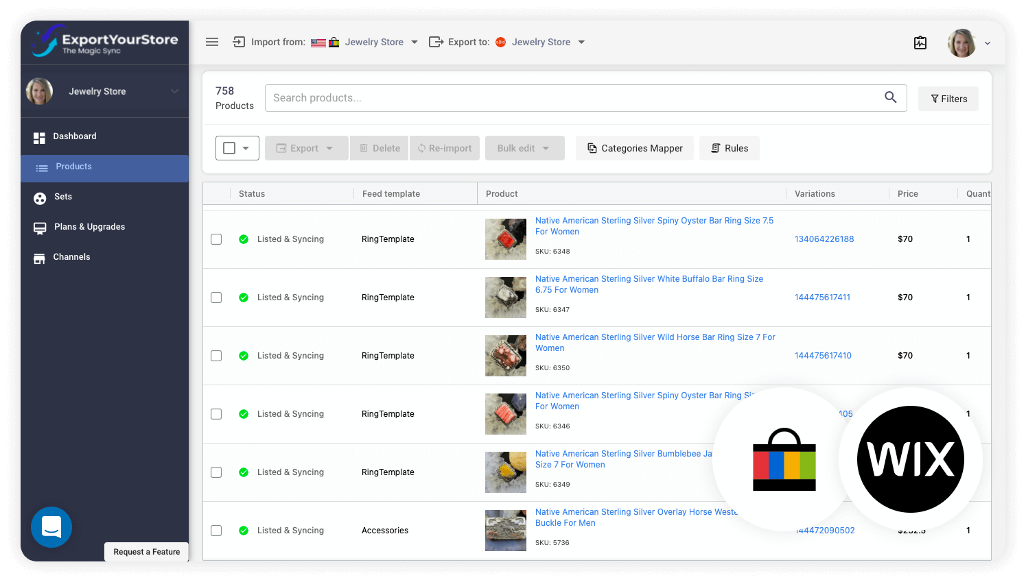 sell eBay products on Wix