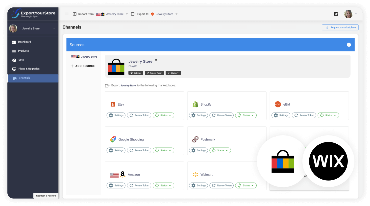 sell eBay products on Wix