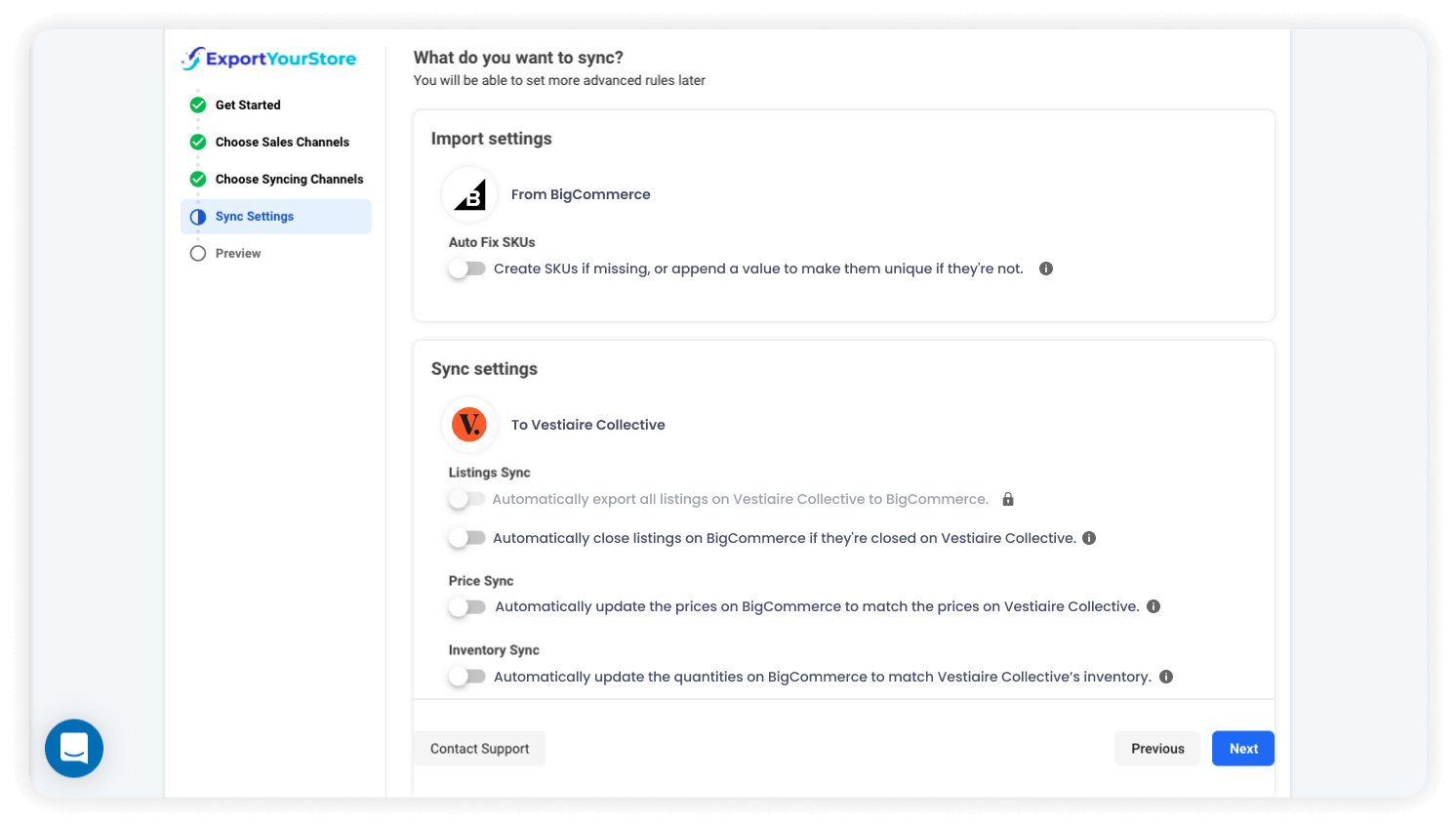 sell BigCommerce products on Vestiaire Collective