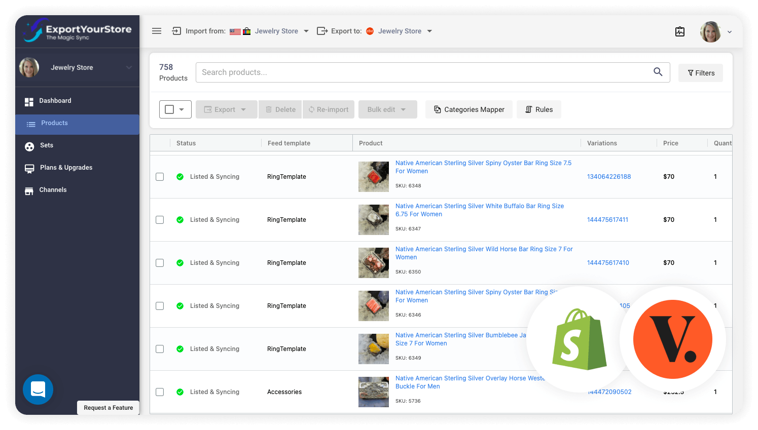 sell Shopify products on Vestiaire Collective