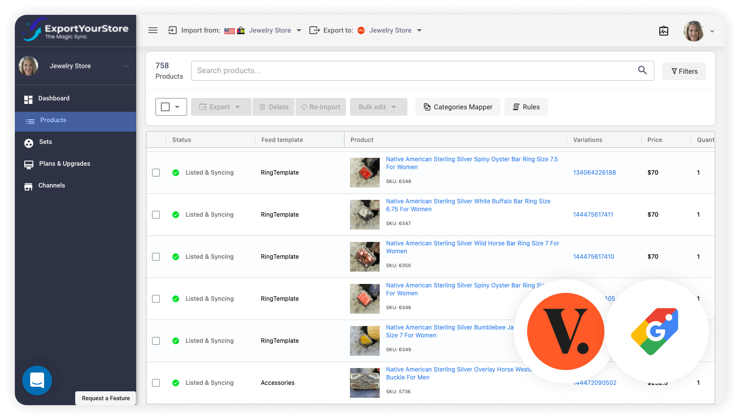 sell Vestiaire Collective products on Google Shopping