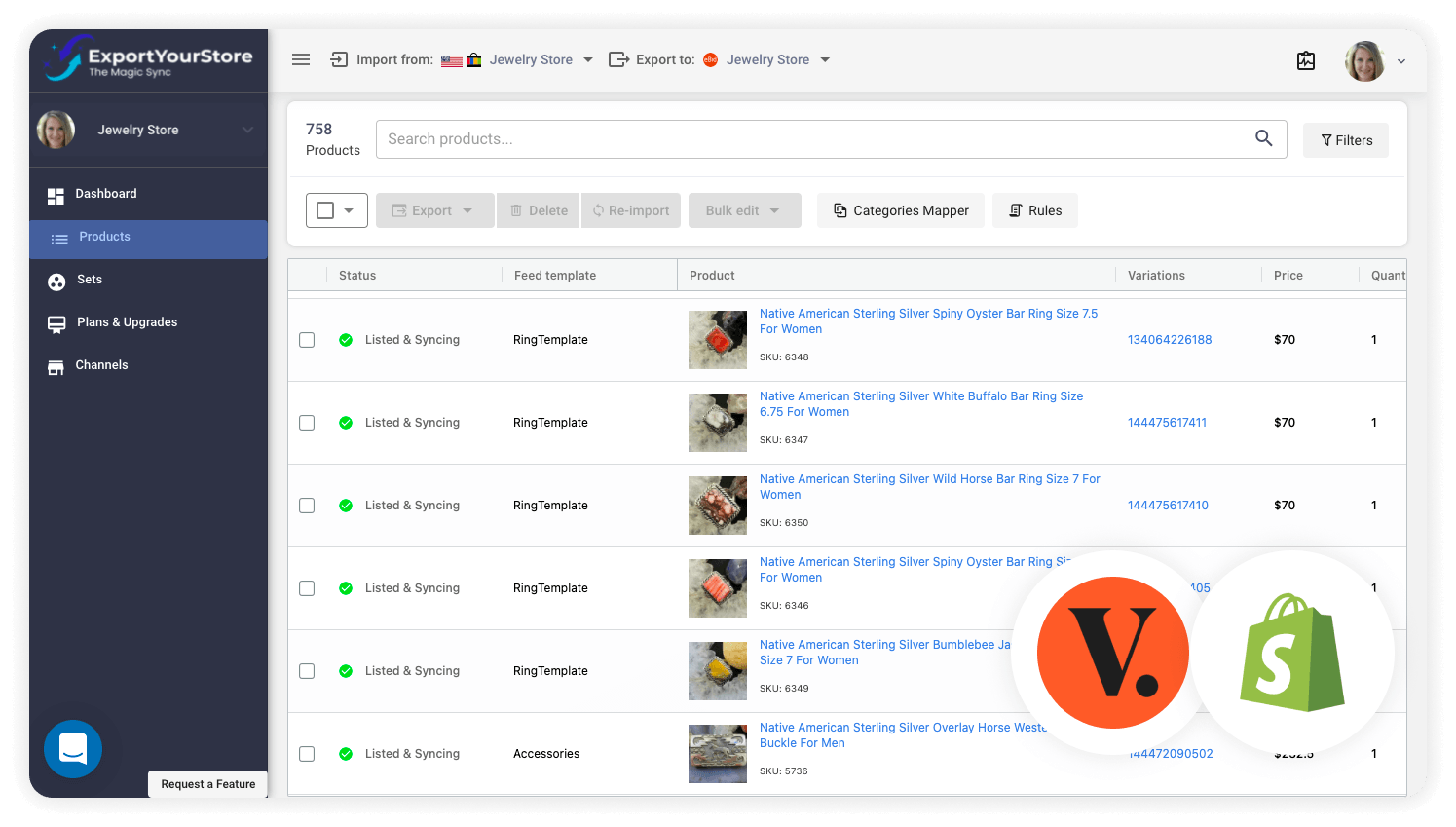 sell Vestiaire Collective products on Shopify