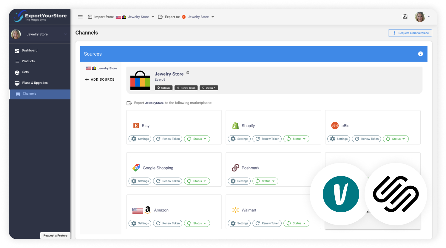 sell Vinted products on Squarespace