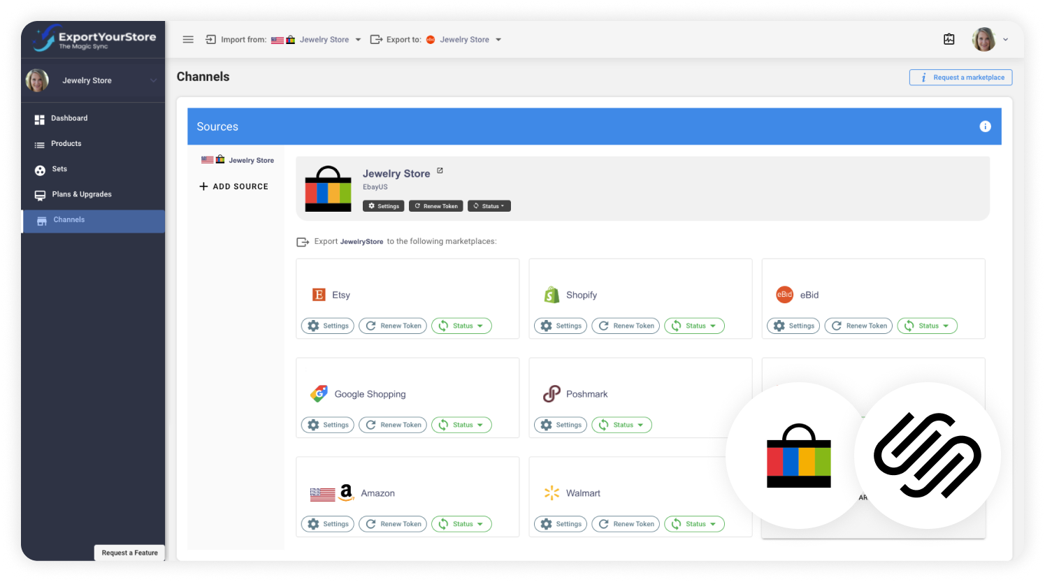 sell eBay products on Squarespace