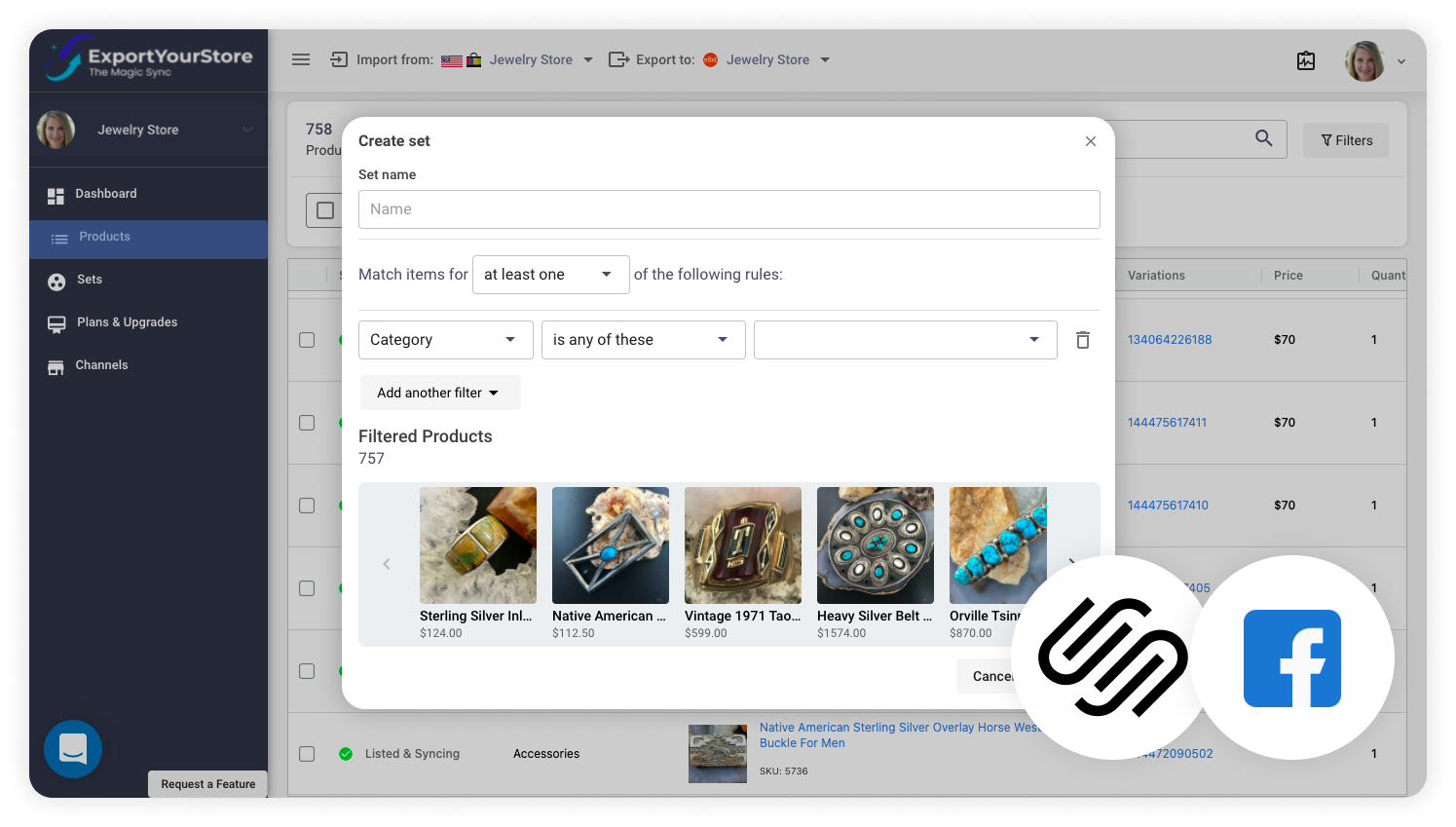 Cross-List from Squarespace to Facebook & Integrate Your Stores