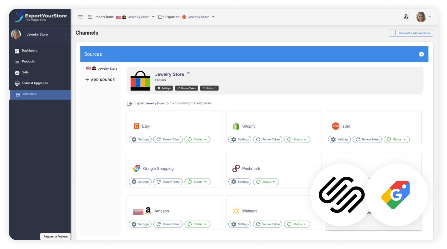 sell Squarespace products on Google Shopping