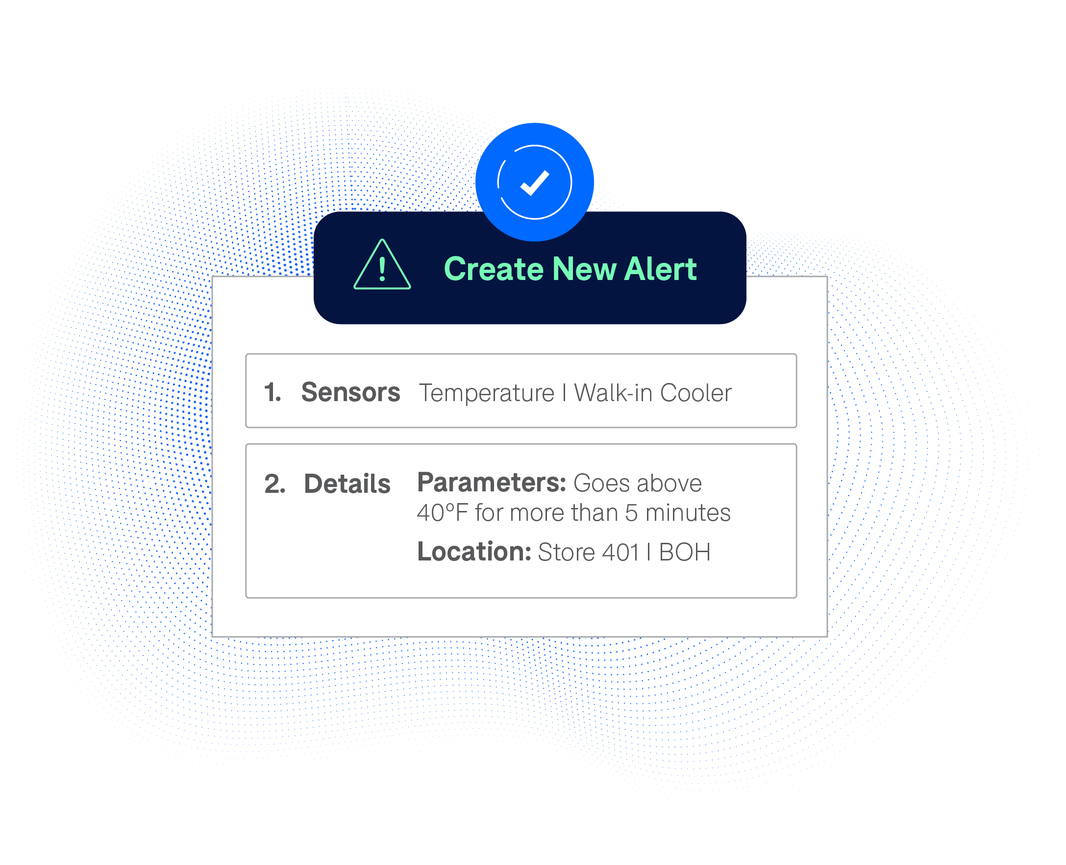 New Data Alert for Temperature Monitoring Sensor.