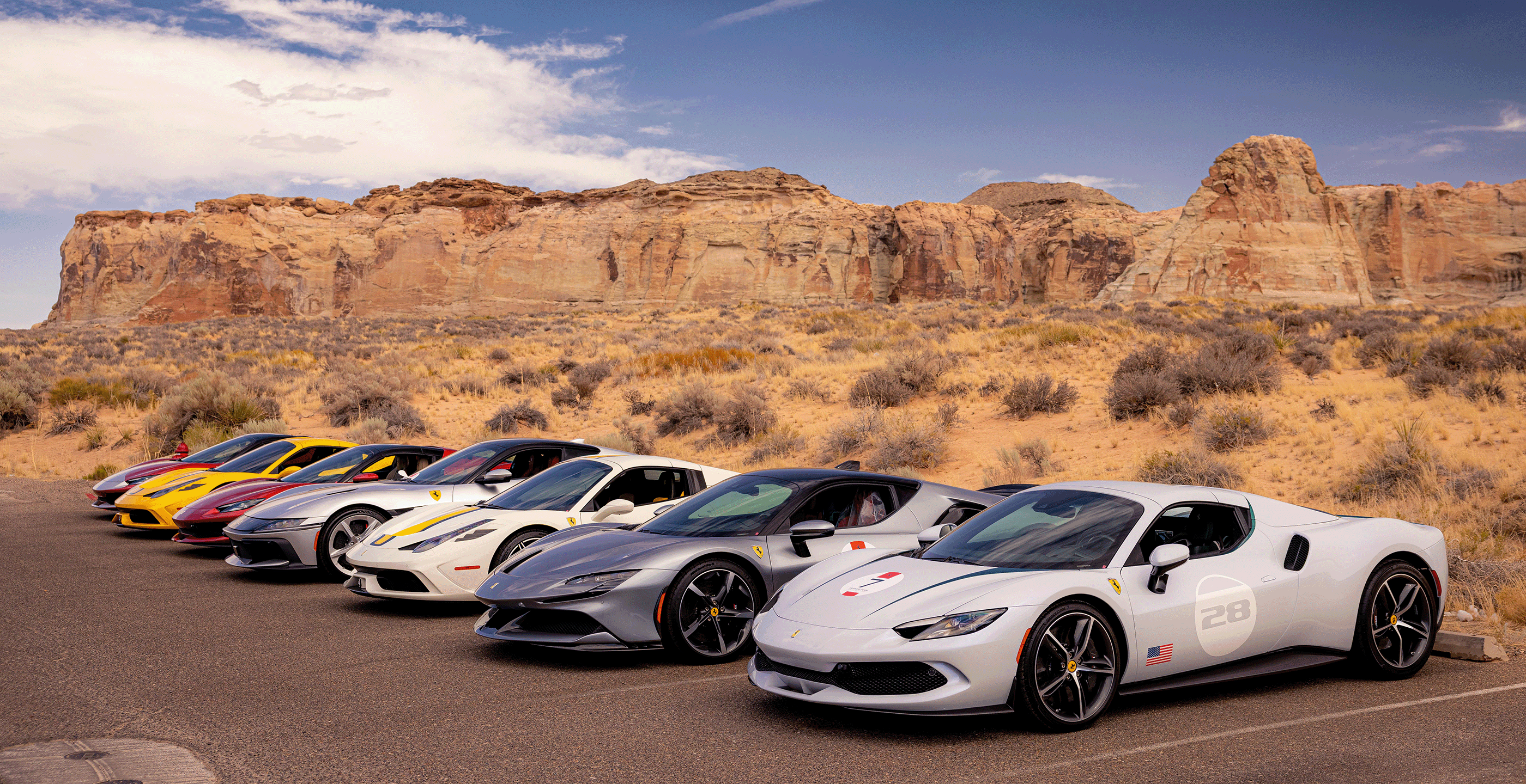 Ferrari's parked at Page Airport