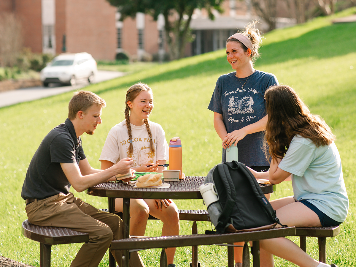 College students socializing
