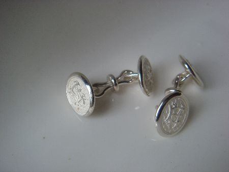 Manschettenknöpfe Initialien oval