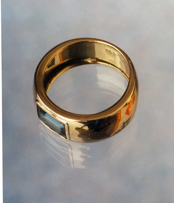 Gold Ring Aquamarin
