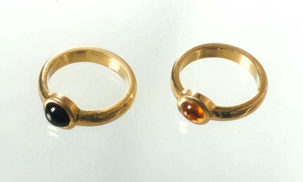 750er Gold Ring mit Citrin oder Turmalin