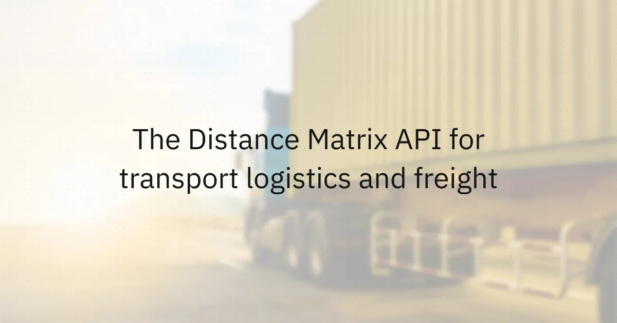 Logistics API - Solution Information and Documentation