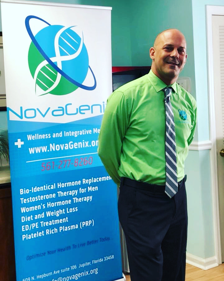 Tim Bruce, co-founder of NovaGenix, at the early Jupiter clinic