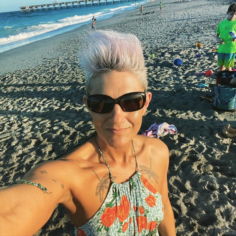 Tonya of NovaGenix at the beach in South Florida