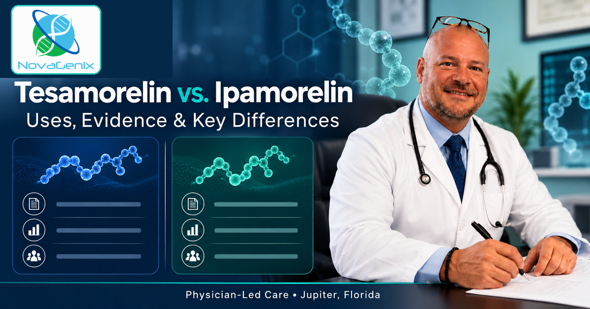 Tesamorelin vs Ipamorelin: FDA Status, Evidence & Stacking