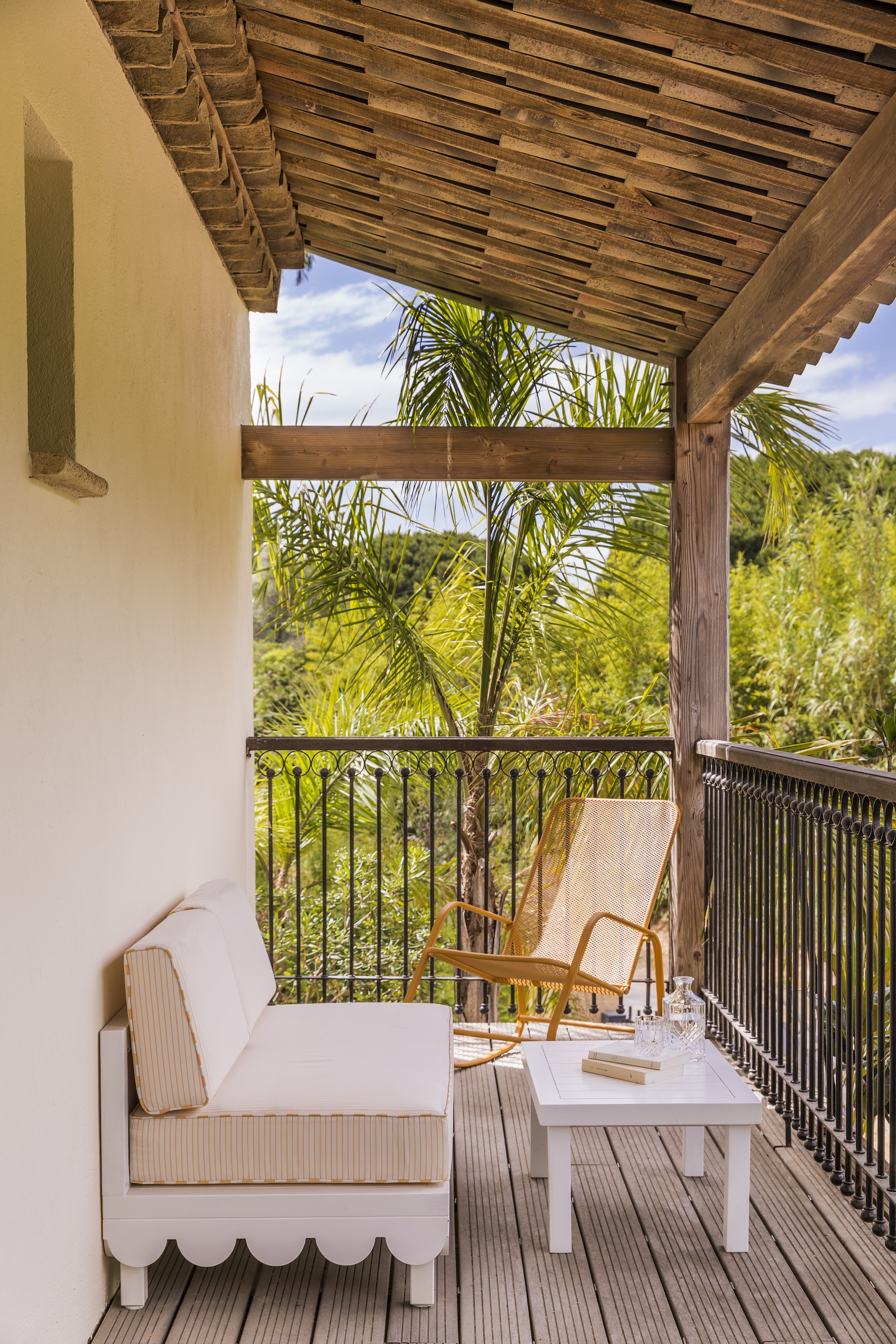 Balcon de la Suite Duplex à l'hôtel La Tartane Saint-Tropez