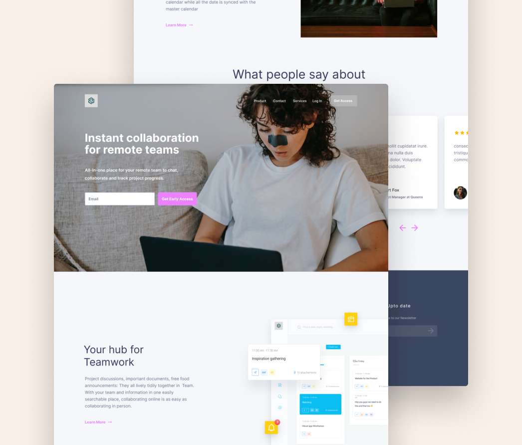 A mockup of a project