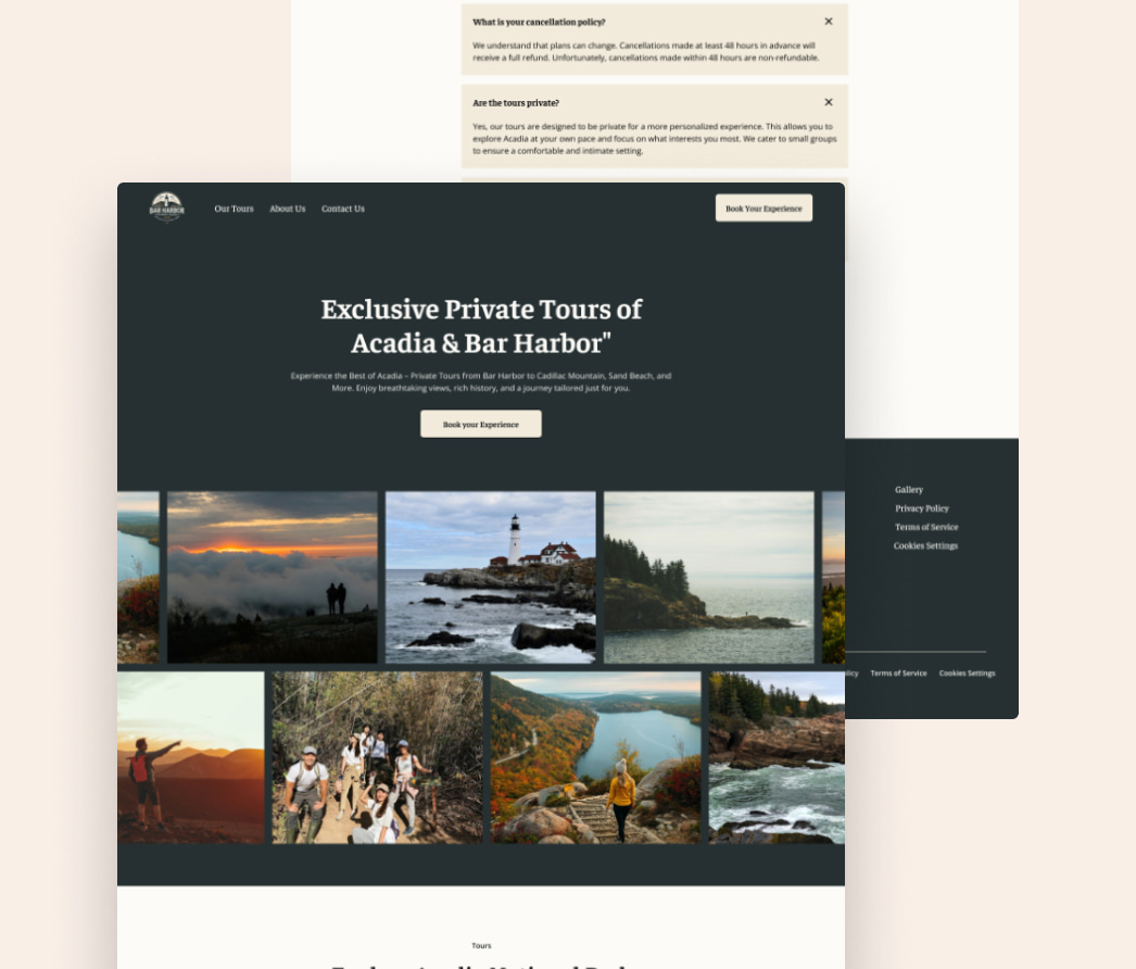 A mockup of a project