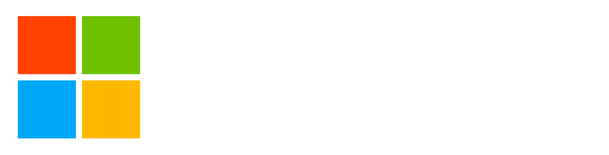 Microsoft logo—a four-pane square in red, green, blue, and yellow followed by the white word ‘Microsoft’ on a black background.