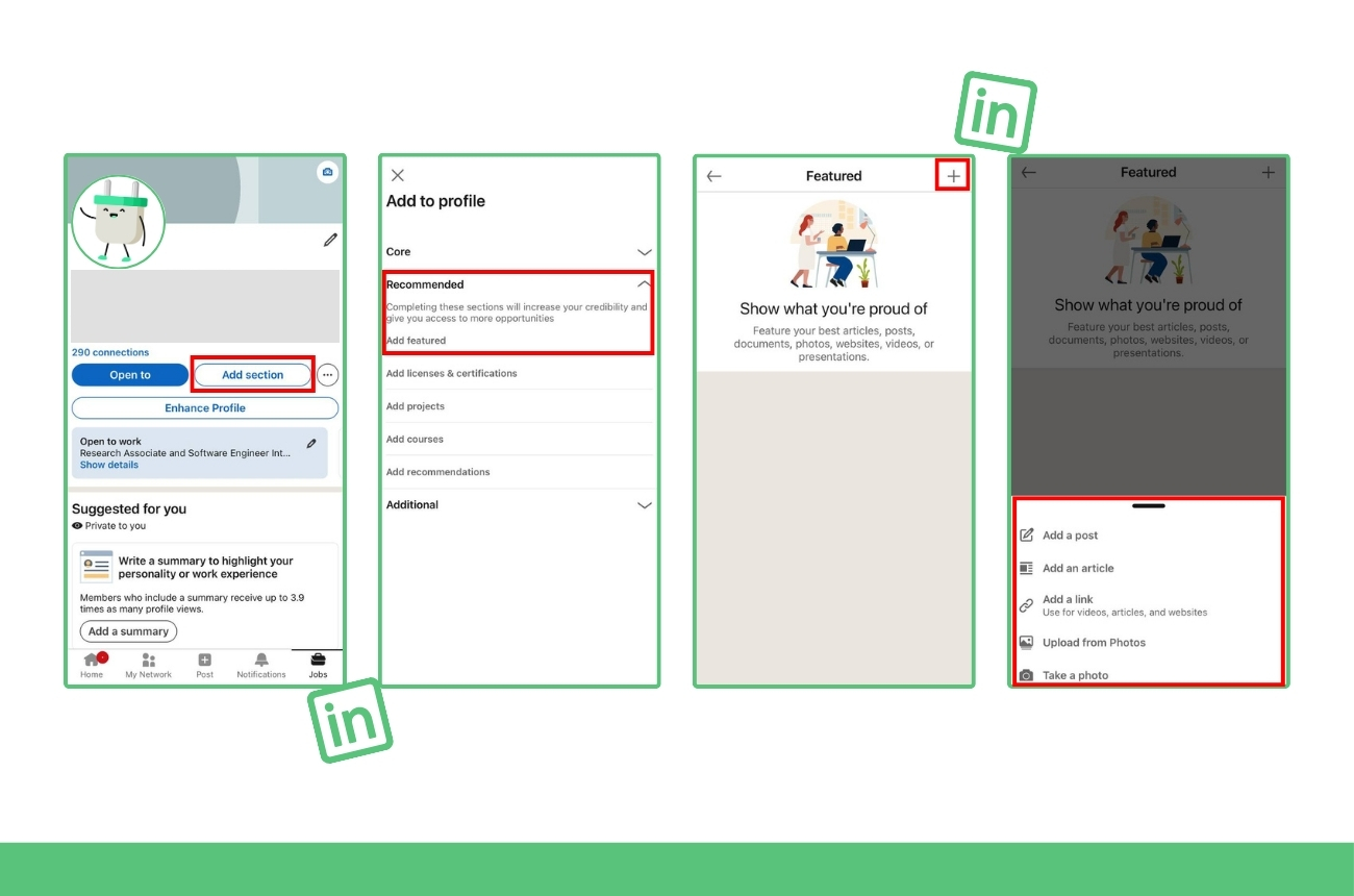 So fügen Sie einen Lebenslauf zum LinkedIn-Profil hinzu