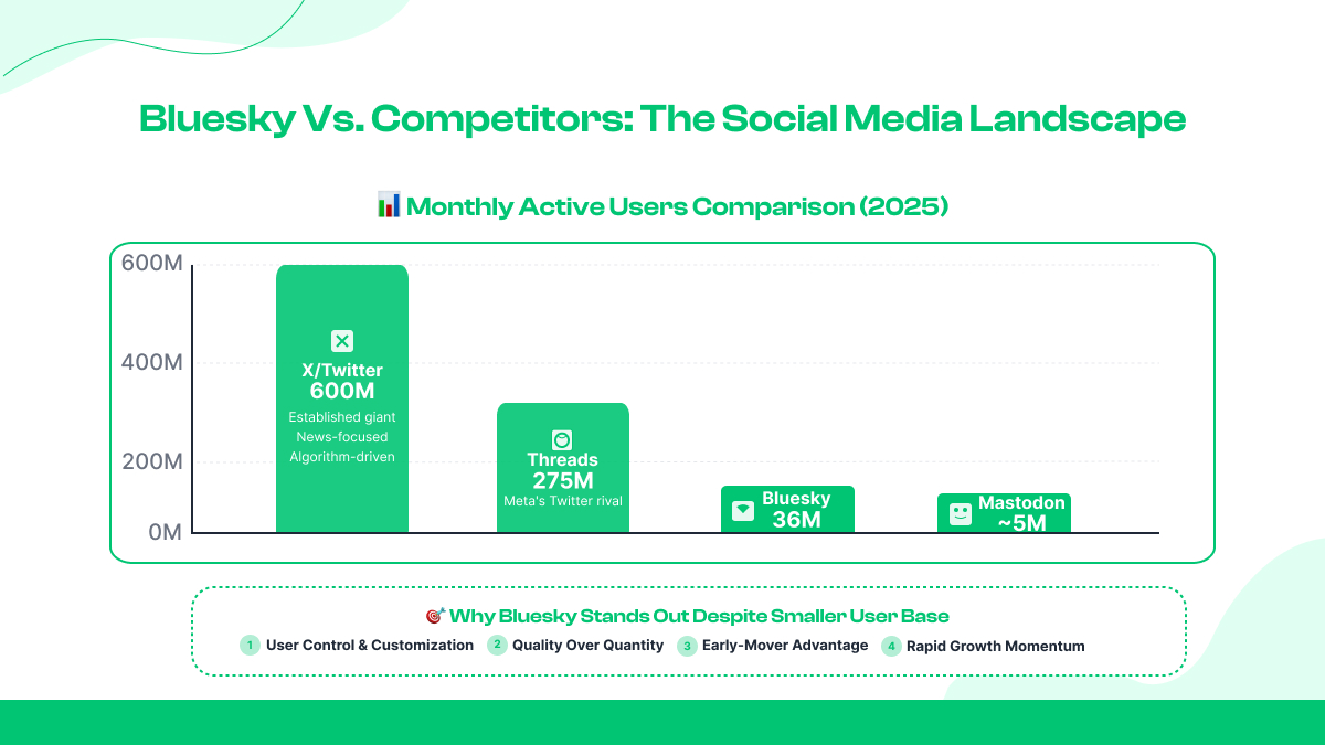 Bluesky frente a otras plataformas