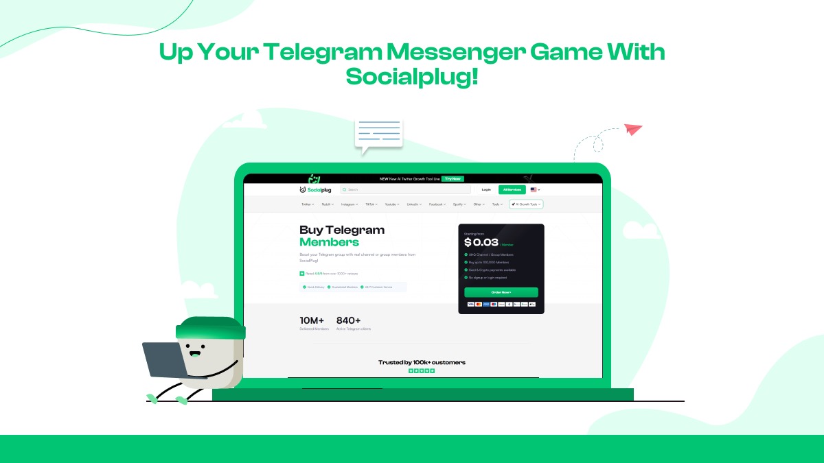 Melhore seu jogo do Telegram Messenger com o Socialplug!