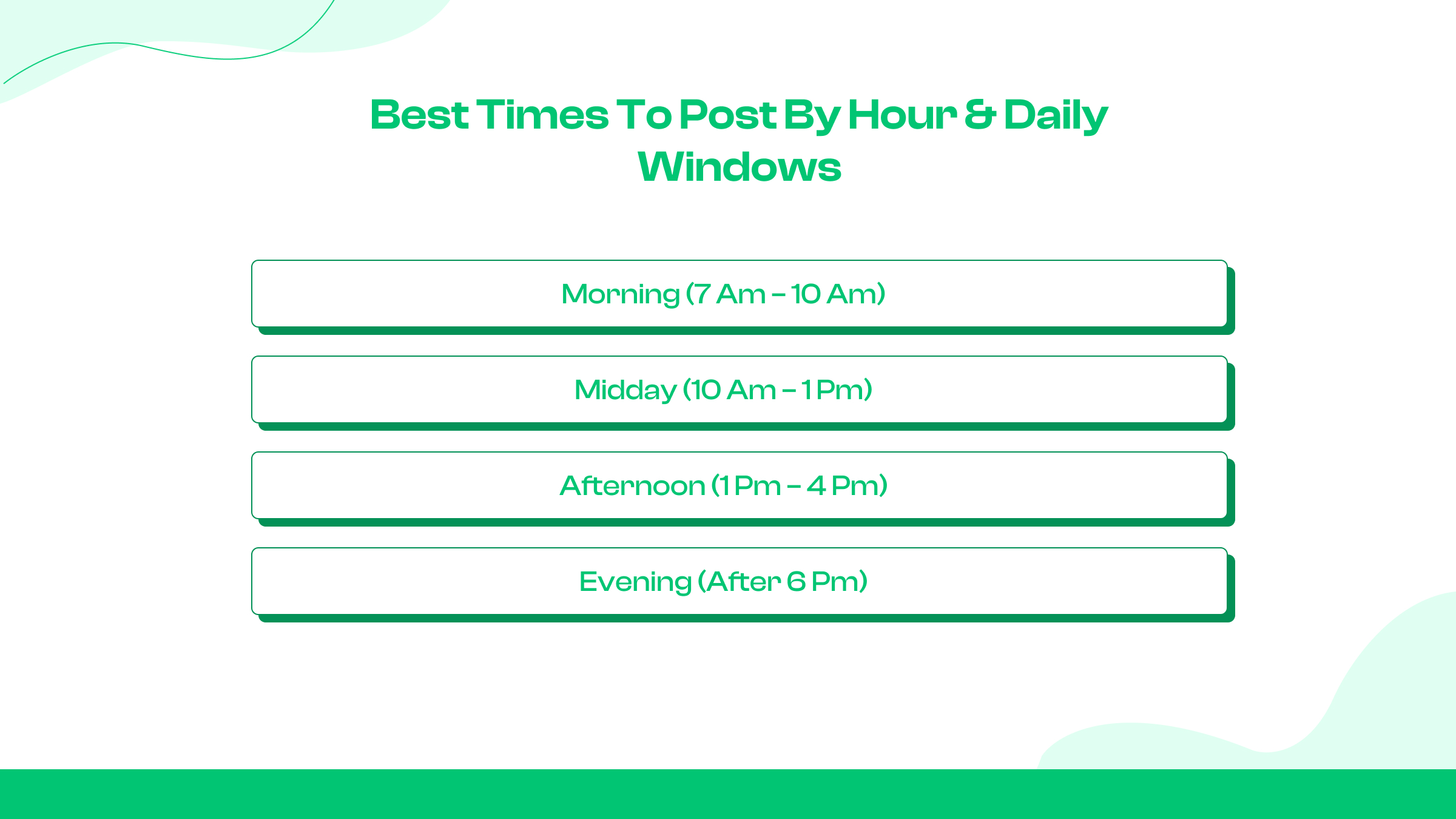 Best Times to Post by Hour & Daily Windows